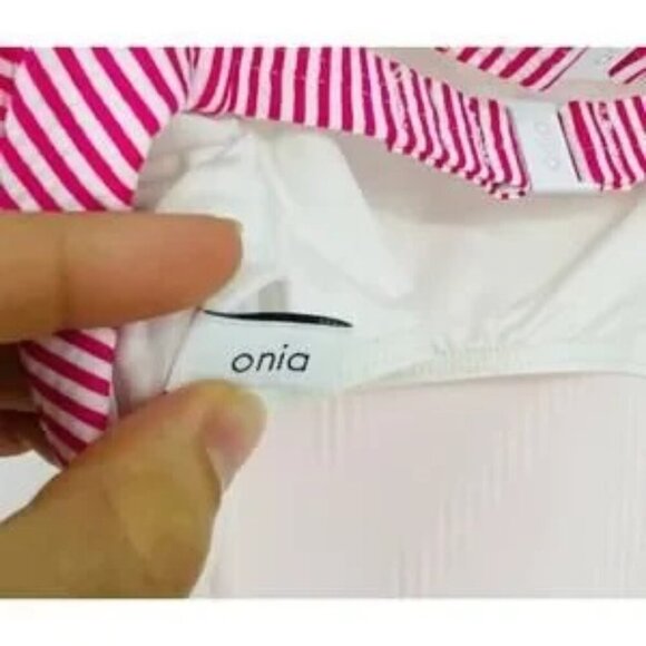 Onia Rumi Stripes One Piece Swimsuit Size S NWOT Cutout Backless - Picture 4 of 9